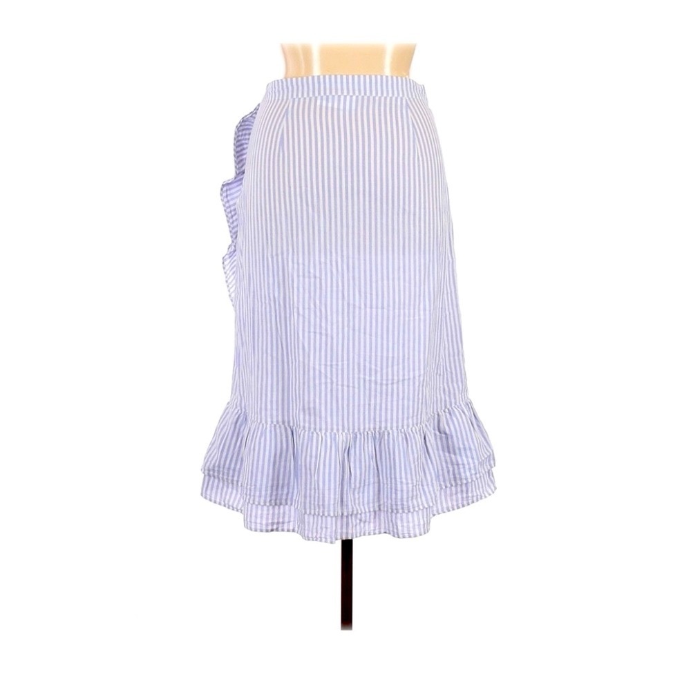 GAP Blue White Stripe Wrap Skirt NWOT - Picture 2 of 10